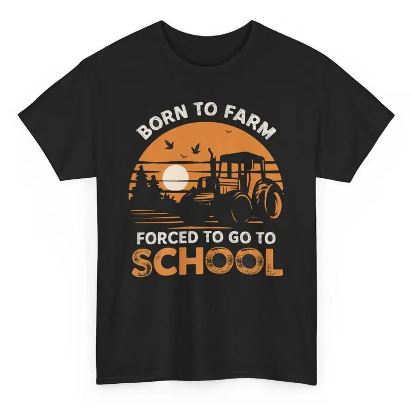Agriculture Farming School - Koszulka Rolnicza: Rodzony Rolnikiem, Zmuszony Do