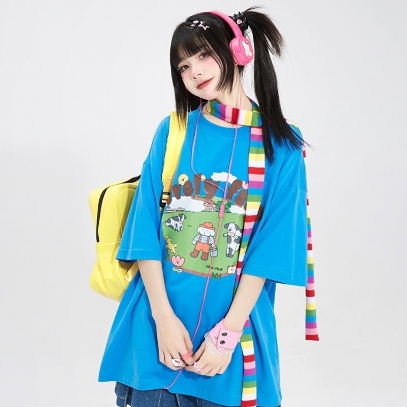 Koszulka oversize w stylu Y2K, – Farming Japan recenzja i cena